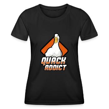 Ducks - Quack Addict - Women's Functional T-Shirt - black - Front - AI Model Female 172 light (172cm)