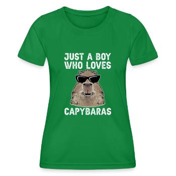 Rongeur Capybara - T-shirt sport Femme - vert - Devant - AI Model Female 172 dark (172cm)
