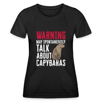 Capybara Nagetier - Frauen Funktions-T-Shirt - Schwarz - Vorne - AI Model Female 172 light (172cm)
