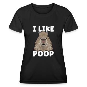 Capybara Nagetier - Frauen Funktions-T-Shirt - Schwarz - Vorne - AI Model Female 172 light (172cm)