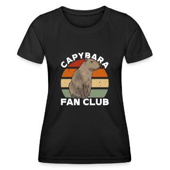 Rongeur Capybara - T-shirt sport Femme - noir - Devant - AI Model Female 172 light (172cm)