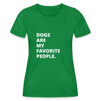 Les chiens sont mes personnes préférées - T-shirt sport Femme - vert - Devant - AI Model Female 172 dark (172cm)