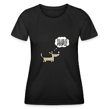 Les chiens sont mes personnes préférées - T-shirt sport Femme - noir - Devant - AI Model Female 172 light (172cm)