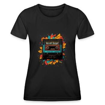 Never forget 90s gift - Frauen Funktions-T-Shirt - Schwarz - Vorne - AI Model Female 172 light (172cm)