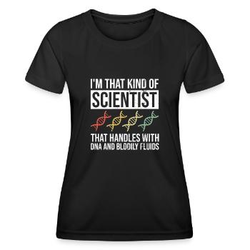 Forensischer Wissenschaftler Und Kriminallabor - T-shirt sport Femme - noir - Devant - AI Model Female 172 light (172cm)