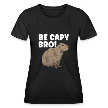 Capybara Nagetier - Frauen Funktions-T-Shirt - Schwarz - Vorne - AI Model Female 172 light (172cm)