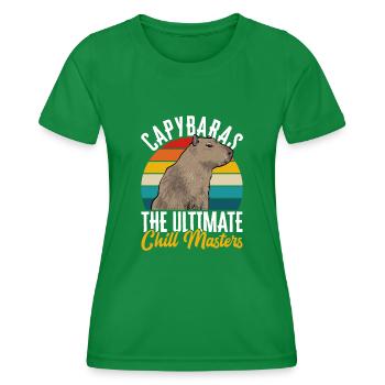 Rongeur Capybara - T-shirt sport Femme - vert - Devant - AI Model Female 172 dark (172cm)