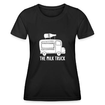 Cow Milk Milk Truck - Women's Functional T-Shirt - black - Front - AI Model Female 172 light (172cm)