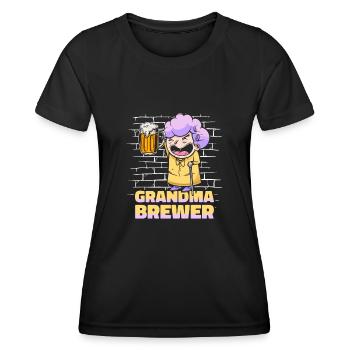 Bière artisanale Bière artisanale Mamie - T-shirt sport Femme - noir - Devant - AI Model Female 172 light (172cm)