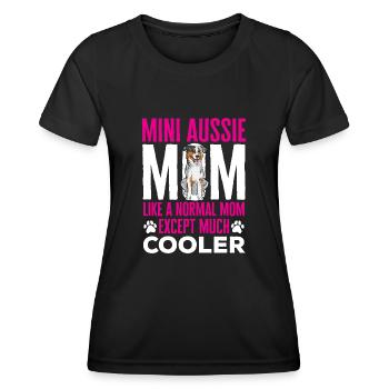 Berger australien miniature - T-shirt sport Femme - noir - Devant - AI Model Female 172 light (172cm)
