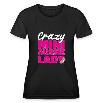 Berger australien miniature - T-shirt sport Femme - noir - Devant - AI Model Female 172 light (172cm)