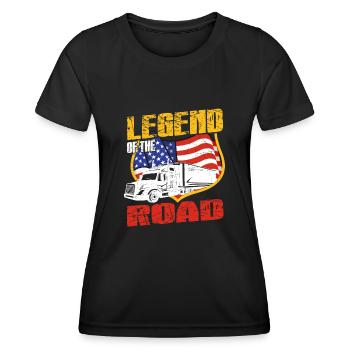 Trucker Legend Of The Road Truclegend Truck Lover - T-shirt sport Femme - noir - Devant - AI Model Female 172 light (172cm)