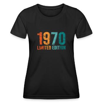 Limitierte Edition Jahrgang 1970 Retro Design - Frauen Funktions-T-Shirt - Schwarz - Vorne - AI Model Female 172 light (172cm)