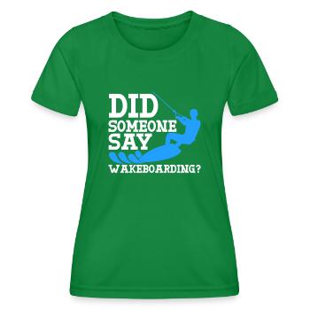 Wakeboard Wakeboarder Wakeboarding - T-shirt sport Femme - vert - Devant - AI Model Female 172 dark (172cm)
