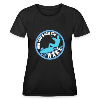 Wakeboard Saying Wakeboarder - Women's Functional T-Shirt - black - Front - AI Model Female 172 light (172cm)