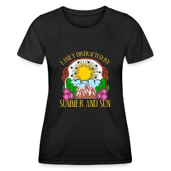 Summer and sun - Women's Functional T-Shirt - black - Front - AI Model Female 172 light (172cm)