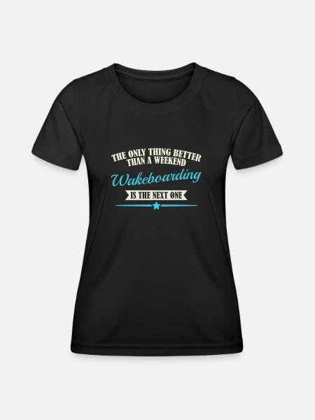 Wakeboard Wakeboards Wakeboarder - Women's Functional T-Shirt - black