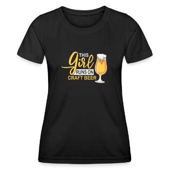 Craft Beer Beer Craft Beer Girl - Women's Functional T-Shirt - black - Front - AI Model Female 172 light (172cm)
