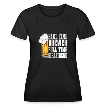 Craft Beer Beer Craft Beer Girlfriend - Women's Functional T-Shirt - black - Front - AI Model Female 172 light (172cm)
