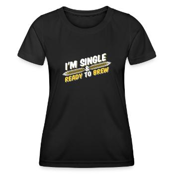Bière artisanale Bière artisanale Orge - T-shirt sport Femme - noir - Devant - AI Model Female 172 light (172cm)