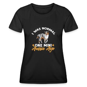 Miniature Australian Shepherd - Women's Functional T-Shirt - black - Front - AI Model Female 172 light (172cm)