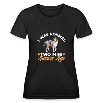 Berger australien miniature - T-shirt sport Femme - noir - Devant - AI Model Female 172 light (172cm)