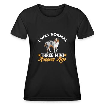 Miniature Australian Shepherd - Frauen Funktions-T-Shirt - Schwarz - Vorne - AI Model Female 172 light (172cm)
