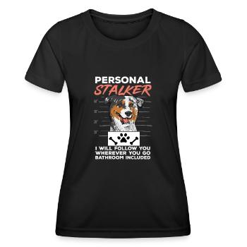 Miniature Australian Shepherd - Women's Functional T-Shirt - black - Front - AI Model Female 172 light (172cm)