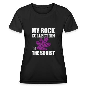 My rock collection is the - Women's Functional T-Shirt - black - Front - AI Model Female 172 light (172cm)