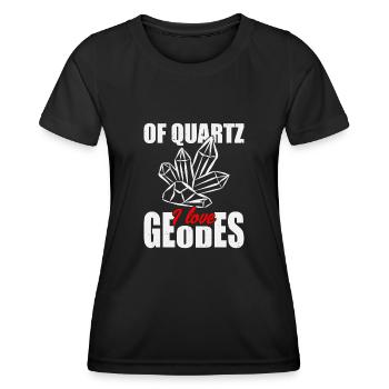 Ores: Collecting minerals and gemstones - Women's Functional T-Shirt - black - Front - AI Model Female 172 light (172cm)