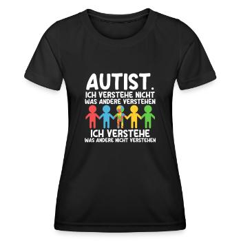 Autismus Autist Autisten - Frauen Funktions-T-Shirt - Schwarz - Vorne - AI Model Female 172 light (172cm)