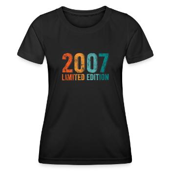 Limitierte Edition Jahrgang 2007 Retro Design - Frauen Funktions-T-Shirt - Schwarz - Vorne - AI Model Female 172 light (172cm)
