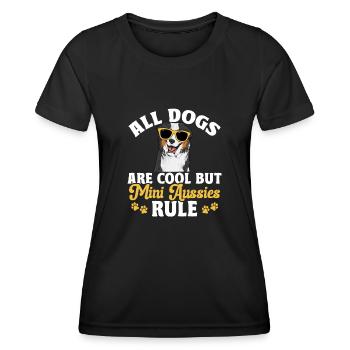 Berger australien miniature - T-shirt sport Femme - noir - Devant - AI Model Female 172 light (172cm)