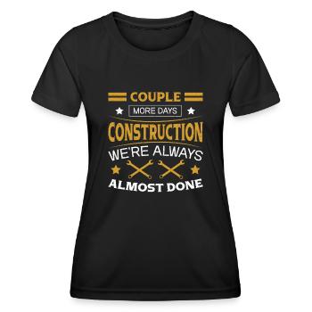 Building Design For Men Daddy Construction Worker - Women's Functional T-Shirt - black - Front - AI Model Female 172 light (172cm)