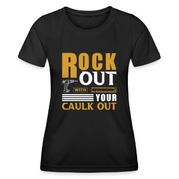 Conception de construction pour hommes Papa Ouvrier de la construction - T-shirt sport Femme - noir - Devant - AI Model Female 172 light (172cm)
