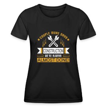 Building Design For Men Daddy Construction Worker - Women's Functional T-Shirt - black - Front - AI Model Female 172 light (172cm)