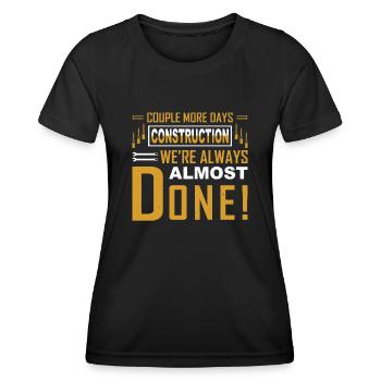 Building Design For Men Daddy Construction Worker - Women's Functional T-Shirt - black - Front - AI Model Female 172 light (172cm)