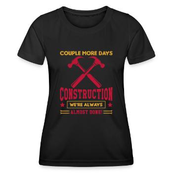 Building Design For Men Daddy Construction Worker - Women's Functional T-Shirt - black - Front - AI Model Female 172 light (172cm)