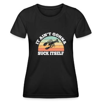 Well, it won't get itself spiny crayfish - Women's Functional T-Shirt - black - Front - AI Model Female 172 light (172cm)