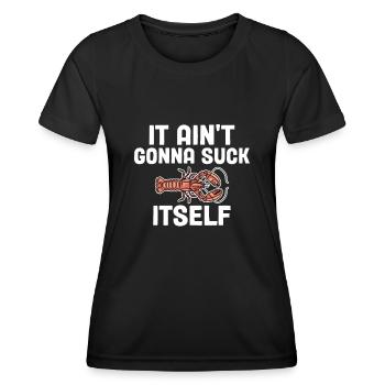 Eh bien, il ne se procurera pas de crustacés de homard - T-shirt sport Femme - noir - Devant - AI Model Female 172 light (172cm)