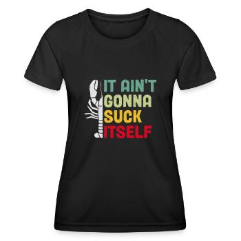 Well, it won't get itself spiny crayfish - Women's Functional T-Shirt - black - Front - AI Model Female 172 light (172cm)