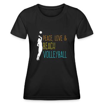 Volleyballspielerin Beach Volleyball - Frauen Funktions-T-Shirt - Schwarz - Vorne - AI Model Female 172 light (172cm)
