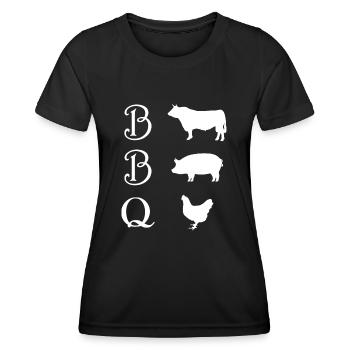 BBQ - Women's Functional T-Shirt - black - Front - AI Model Female 172 light (172cm)