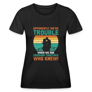 Sie Müssen Nicht Verrückt Sein Kreuzfahrtschiff - Frauen Funktions-T-Shirt - Schwarz - Vorne - AI Model Female 172 light (172cm)
