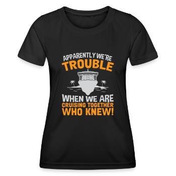 Sie Müssen Nicht Verrückt Sein Kreuzfahrtschiff - Frauen Funktions-T-Shirt - Schwarz - Vorne - AI Model Female 172 light (172cm)