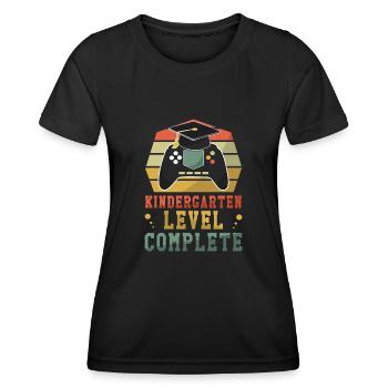 Diplômé de la maternelle Graduation 2023 - T-shirt sport Femme - noir - Devant - AI Model Female 172 light (172cm)