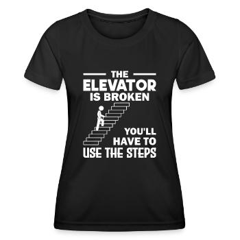 Elevator Button Just a boy who loves elevator - Women's Functional T-Shirt - black - Front - AI Model Female 172 light (172cm)