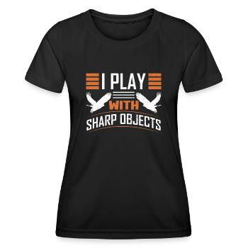Falconer Falconry Falcon Ornithology Falcon - Frauen Funktions-T-Shirt - Schwarz - Vorne - AI Model Female 172 light (172cm)