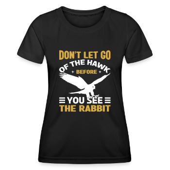 Falconer Falconry Falcon Ornithology Falcon - Frauen Funktions-T-Shirt - Schwarz - Vorne - AI Model Female 172 light (172cm)