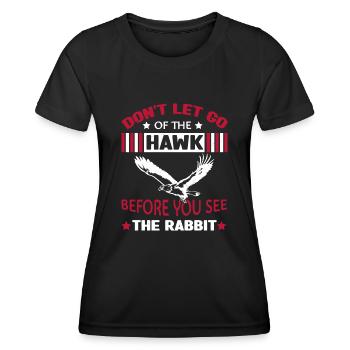 Falconer Falconry Falcon Ornithology Falcon - Frauen Funktions-T-Shirt - Schwarz - Vorne - AI Model Female 172 light (172cm)
